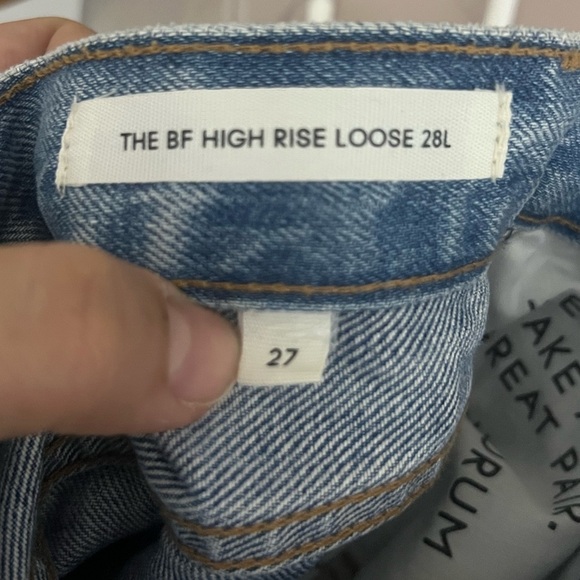 Aritzia Denim Forum The BF High Rise Loose Jeans 28LX27W - Picture 10 of 10
